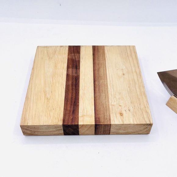 3-Piece Set Alaska Cutlery 5” Knife, Stand, 6.5Chopping Board / Bowl. Wood ULU - Picture 5 of 5